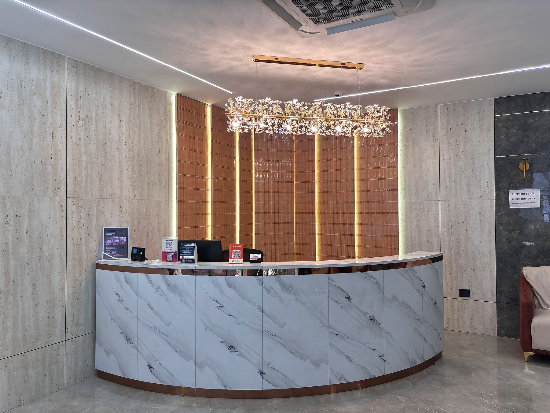 Hotel Gokul Inn reception counter